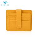 Factory Fast Custom Yellow High Quality ECO PU Leather ID Strap Credit Card Holder Wallet