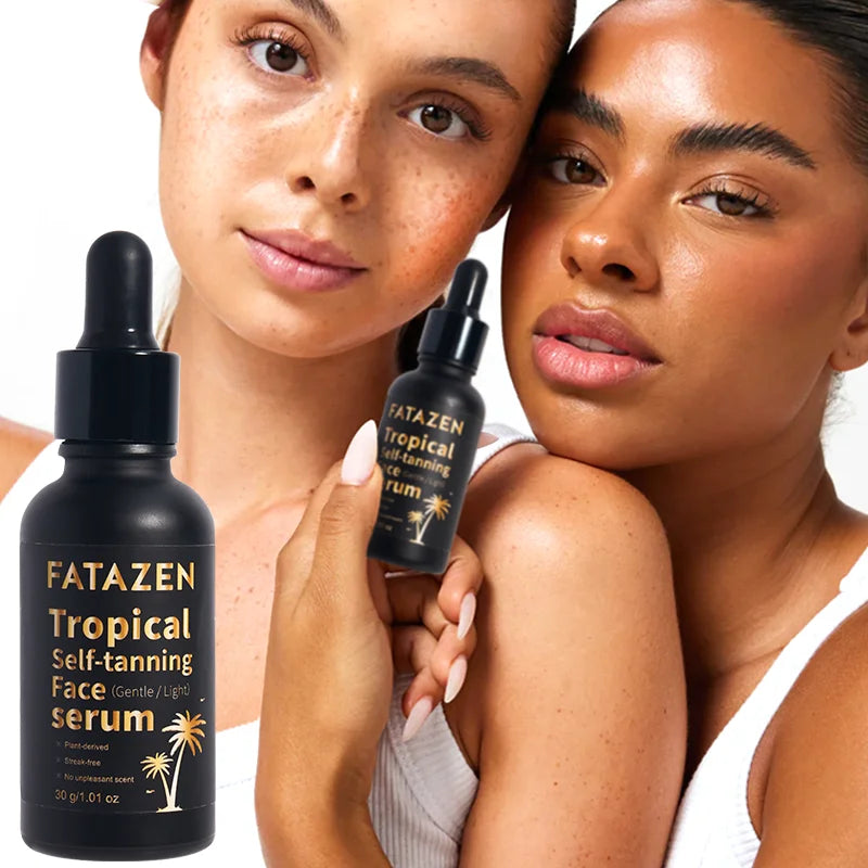 FATAZEN Hot Selling Self Tanning Drops OEM Moisturizing Skincare Sunless Lotion Quick Tanning Serum for Body Oil Face