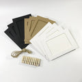10pcs Kraft Paper Photo Frame with Hanging Rope Clips for Home Wall Decor and Picture Display