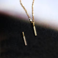 Zircon Stone Trendy Simple Esty Jewelry 925 Sterling Silver Gold Plated Necklace for Women