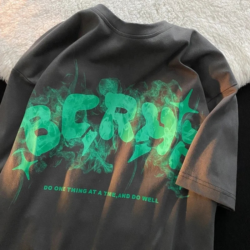 China Oversized Vintage Oem Boxy t Shirt Cotton Men Heavyweight Cropped Streetwear Custom Your logo Summer T-shirt for Men