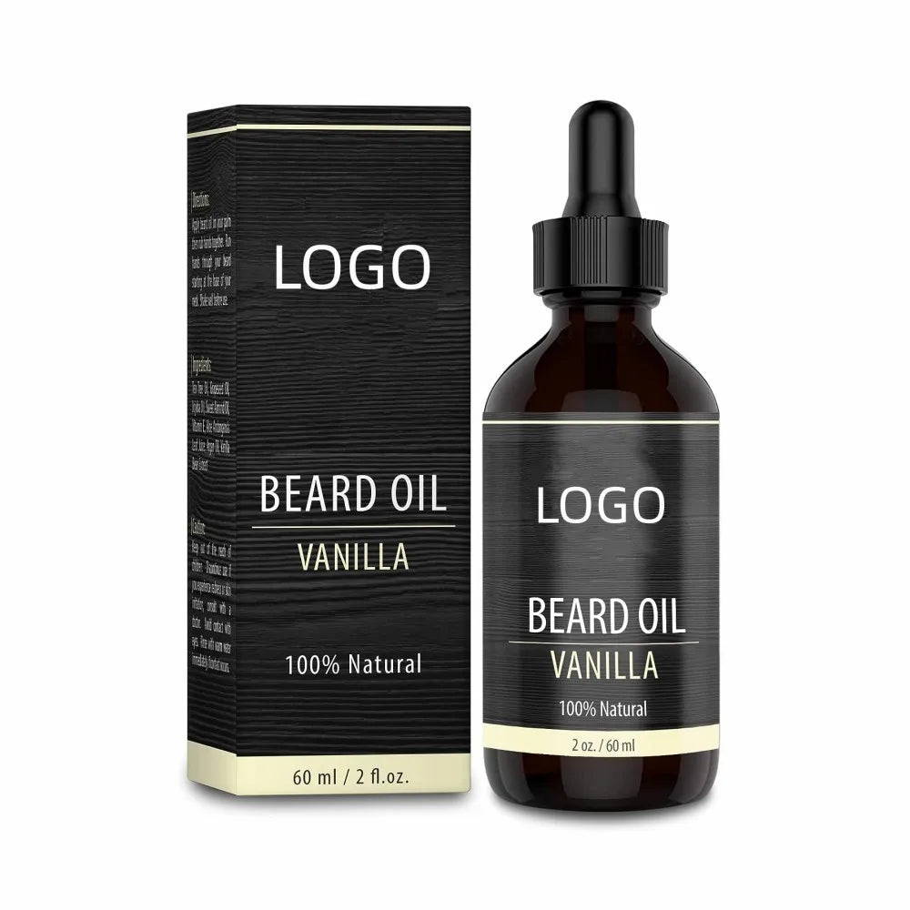 Private Label Vegan Herbal 100% Natural Moisturizing Strengthening Refreshing Beard Conditioner Growth Oil Men Silicone-Free