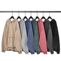 Wholesale Vintage Washed Hoodie Tie Dye 3d Print Acid Wash Hoodie Heavyweight Cotton French Terry Oversized Men's Hoodies