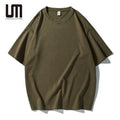 Liu Ming Custom New Fashion Summer Men Casual Short Sleeve Loose Beach Vacation Solid Color Cotton T Shirts
