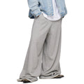 OEM Luxury Unisex Mid Elastic Sweatpants Loose Wide Leg French Terry Joggers for Men Casual Custom Baggy Sweatsuit Heavyweight
