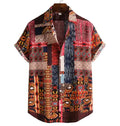 Fashionable Casual Custom Pattern Digital Print Button up Short Sleeve Men's Summer Beach Hawaiian Shirt