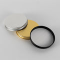 58-400 Newly Design Top Seller Gold/Silver/Black Metal Continuous Thread Lid for 4 oz Straight Sided Glass Jar for Candle Making