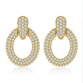 Sterling Silver Moissanite Earrings 925s Vvs Moissanite Earrings for Women