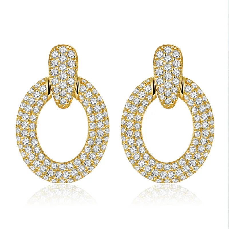 Sterling Silver Moissanite Earrings 925s Vvs Moissanite Earrings for Women