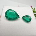 Wholesale Price Lab Created Hydrothermal Emerald Loose Gemstones Muzo Green Pear Cut Synthetic Colombian Emerald Stone