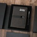 Luxury VIP Client Fast Delivery Fitness A5 Hardcover Journal Manufacturers Planner Pu Leather Notebook and Pen Gift Set