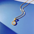 Fashion Jewelry Hot Sale Gold Plated Devil Eyes Necklace Stainless Steel Waterproof Blue Evil Eyes Pendant Necklace for Women
