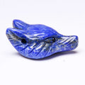 Huiying New 23*33mm Real Gemstone Fox Head Natural Lapis Lazuli Stone Small Carving Crafts