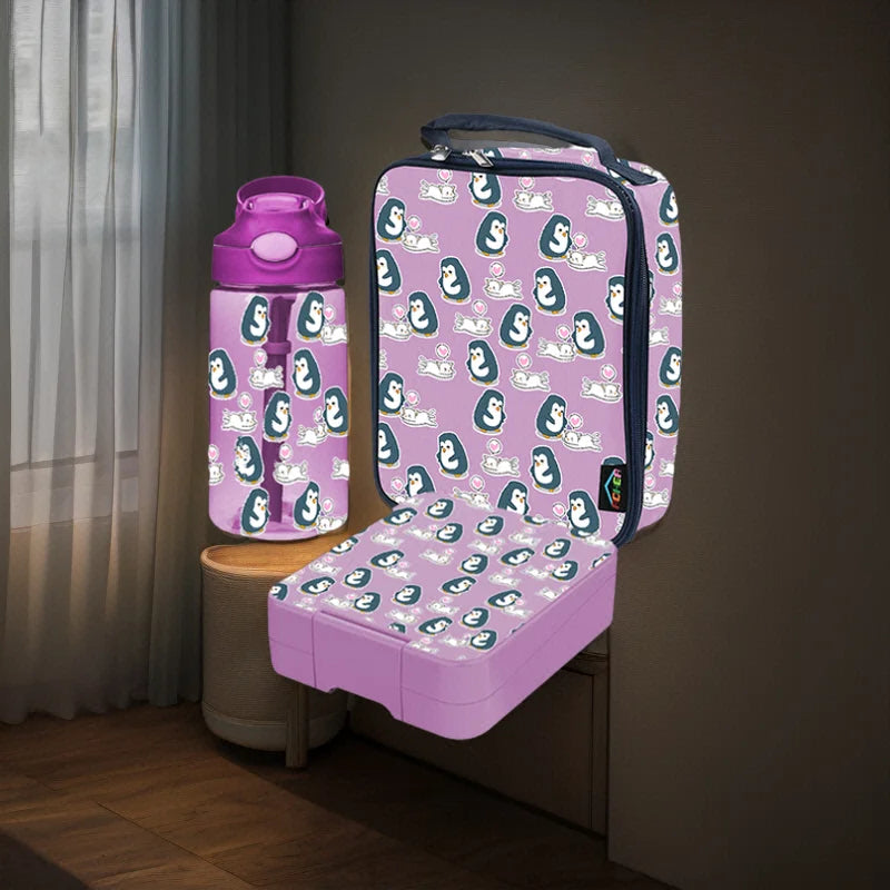 Oumego F1 Lunch Box Set with Water Bottle for Children & Newborn-Leak Proof Microwavable