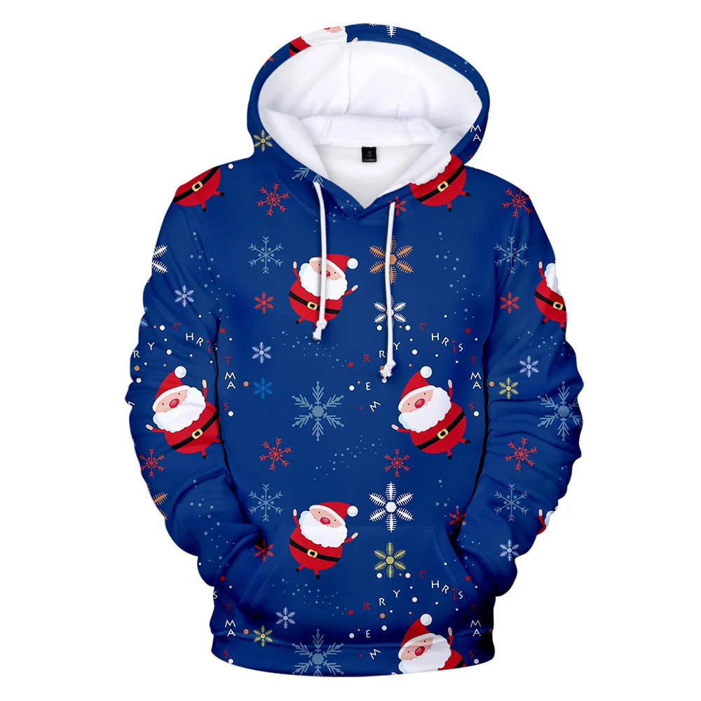 EVERTOP Custom Christmas Anime Hoodie 6XL Men's Sweatshirts Designer Streetwear Veste Homme OEM/ODM Christmas Hoodie for Spring