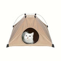 Factory Direct Custom Eco-Friendly Outdoor Pet Travel Camping Foldable Warm Cat Nest Solid Pattern Plush Padding Breathable Lamb