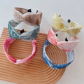 New Fashion Women Hairband Wide Side Cross Knot Tie Dye Headband Casual Individuality Turban Headwear Hair Accessories