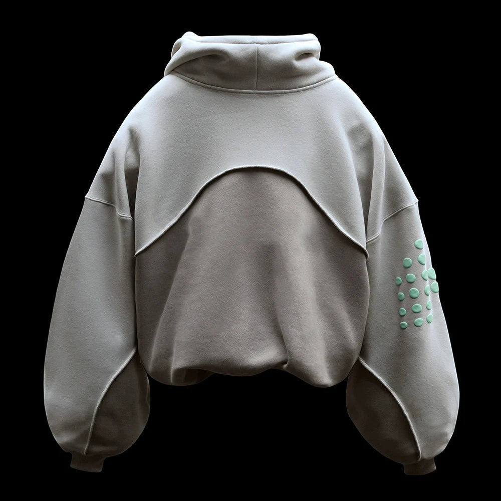 Yingling Mens Unisex Pullover Oversized Hoodie 100% Thick Cotton Heavyweight Oversized Streetwear Cropped Hoodie Men