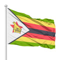 Customizable 3*5ft Zimbabwe Flag Double-Sided Colorful Outdoor Decoration Double-Sided Printed Flag Production