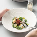 23.5cm Recycled PET Plastic Pasta Bowl Vintage Bohemian Sustainable Ceramic Finish Eco-Friendly Microwavable Dishwasher Safe Set