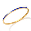 Fashion Personality Design Stainless Steel Enamel Bangle Minimalist Colorful Thin Bangle Jewelry  Fashion Pulseiras  for Women