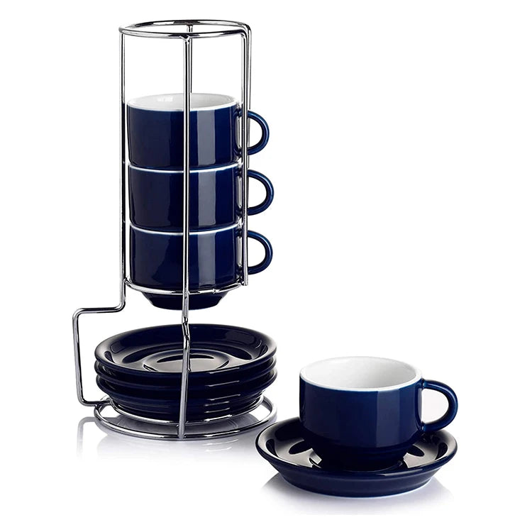 Wholesale Creative Custom Ceramic Coffee Mug and Saucer with logo