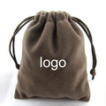 Custom Jewelry Bag Print Logo Earring Bracelet Necklace Gift Velvet Dust Packaging Pouch Jewelry Drawstring Storage Bag
