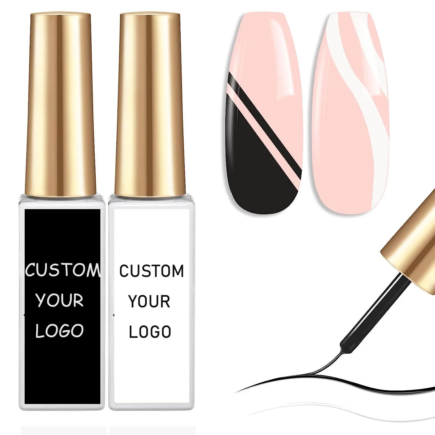 Nail Art UV Gel Polish French Style DIY LED Cured Non-Toxic Eco-Friendly 12 Colors Bottle Set