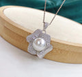 P1217 11-12mm DIY Natural  Freshwater Pearl Charm Pendant Necklace Accessory 925 Sterling Silver Jewelry for Women Without Chain