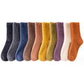 WUYANG FACTORY Ins Winter Thick 2023 Winter Solid Color Faux Mink Wool Sleeping Crew Warm Fluffy Socks for Women