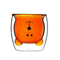 Cute Bear Double Wall Glass Cup Bear Shaped Glass Cup Double Wall Insulated Glasses