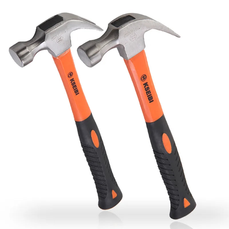 Wholesale 16oz High Carbon Steel Nail Hammer with Fiber Handle Multifunctional for Woodworking Home Car Escape OEM Customizable