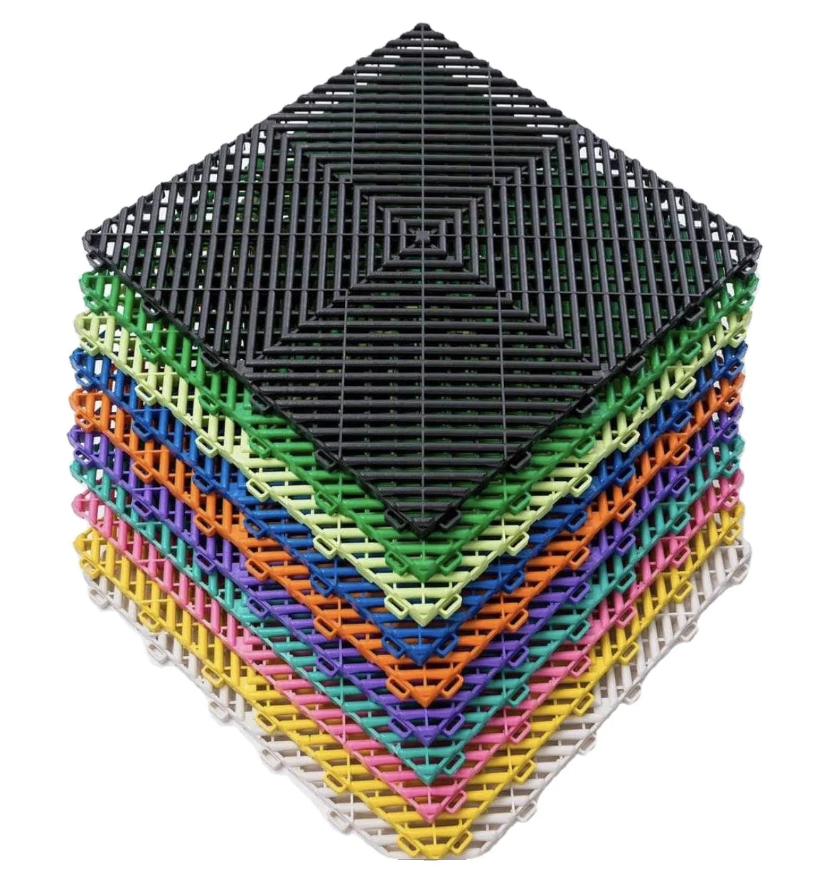 Top Sale Industrial Plain Plastic Interlocking Garage Floor Tiles Anti-Slip Drainage for Indoor Workshops