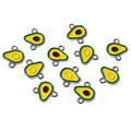 Jewelry Manufacturer Made Avocado logo Enamel Charms Zinc Alloy 2 Holes Mini Metal Bra Pendant Accessory