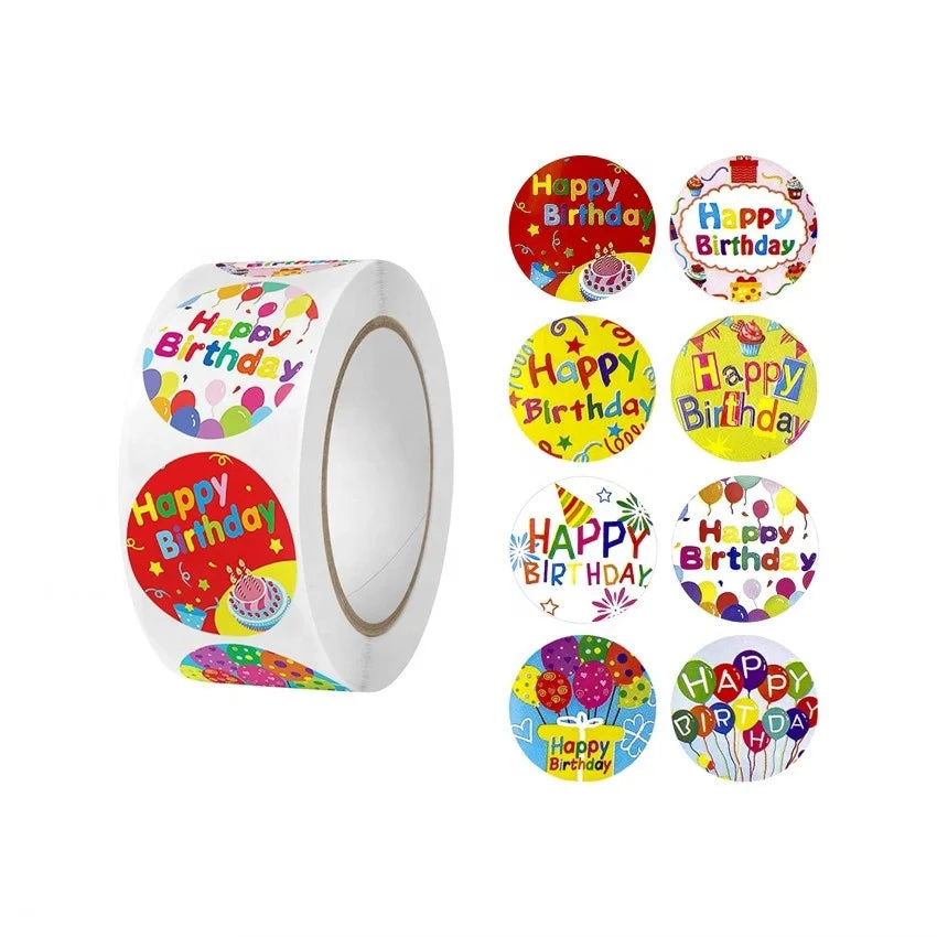 KY-0712471 Cute Cartoon Self-Adhesive Laser Sticker Vinyl Birthday & Reward Gift for Pillows