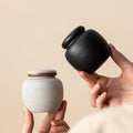 MSH Mini Ceramic Urn for Pet Cremation Ashes Vintage Pottery Urn Mini Pet Urn for Ashes