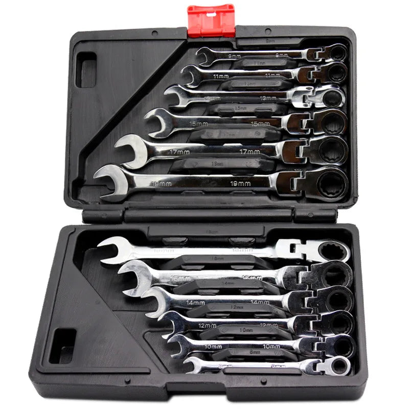 Ratchet Wrench Set Combination Hand Tool Socket Torque Multifunctional Chrome Vanadium Steel Wrench