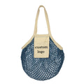 GOTS Organic Cotton Mesh Net Tote Reusable Grocery Shopping Produce Bag with Pockets for Fruits and Vegetables