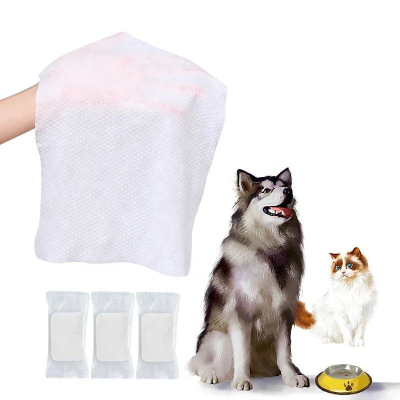 Pet Disposable Cleansing Towel Soapy Towel Non-woven Biodegradable Pet Wipes Compressed Towel for Dogs Cats