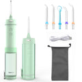 H2ofloss USB Charged Mini  Dental Oral Irrigator with 5 Standard Tips and Professional Waterproof Design Water Flosser