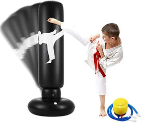 Kids Punching Bag Inflatable Freestanding Children Fitness Play Heavy De-Stress Boxing Punching Bag Bounce Back for Practicing
