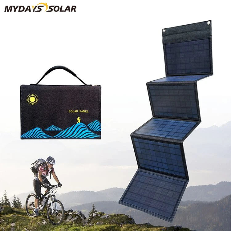 Mydayssolar 40W Specification Models Foldable Fast Generation Compatibility Multi Port Output Solar Panel Charger for Camping