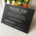 Custom Luxury Silver Foil Business Cards Thank You Greeting Card for Small Business Greeting With Logo Postcard Printing