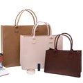 Large Capacity  Messenger Bag  Solid Color Tote Bag Felt Shoulder Bag for Woman Girls