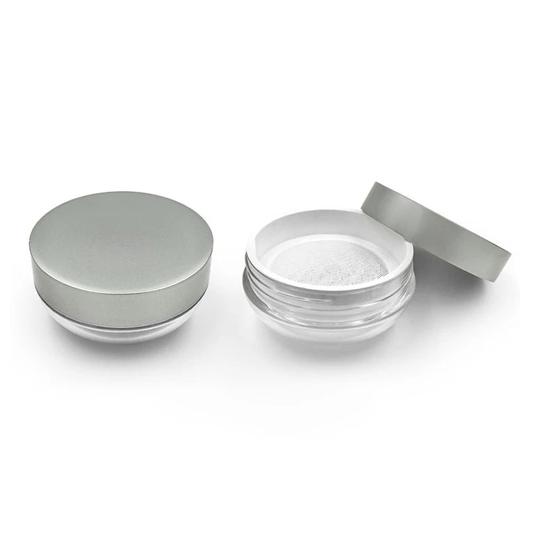 Bowl Shape 30g ABS Plastic Cosmetic Loose Powder Jar with Sifter Acrylic Base Customizable Empty Packaging Container Case