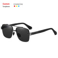 NEW Men's Retro Style Polarized Square Sunglasses New Fashionable Large-Framed Two-Tone Metal Borderless Design 2026