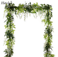 6.6Ft/Piece Artificial Flowers Silk Wisteria Garland Artificial Wisteria Vine Rattan Silk Hanging Flower for Home Garden FZH362