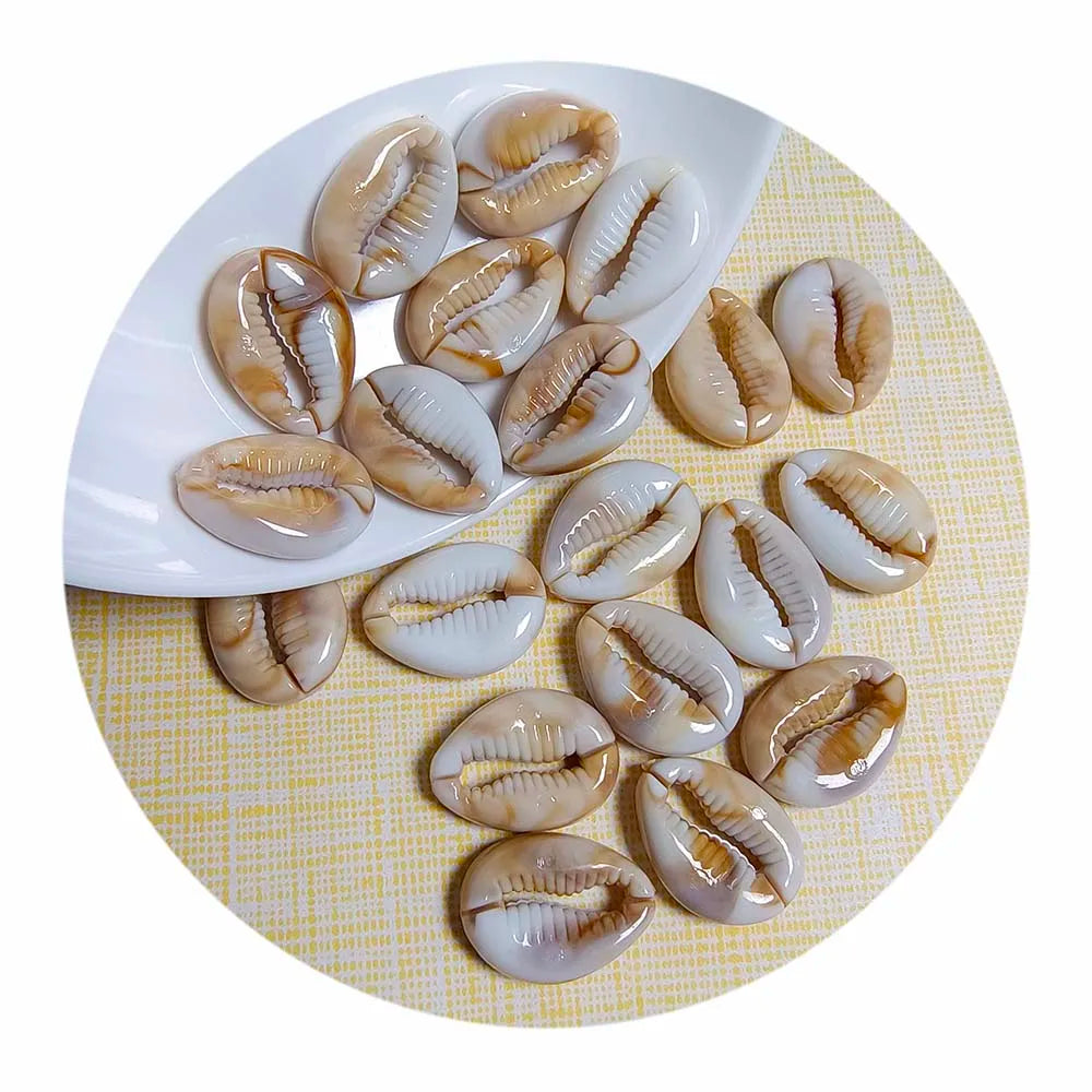 100pcs Acrylic Shell Beads Seashells Conch for Bracelet Boho Jewelry Making Needlework Wholesale Jewelry Accessories