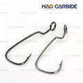 L40801 OFFSET Shank Jig Crank Offset HooksSoft Worm Hook EWG Bass Barbed Fishhook