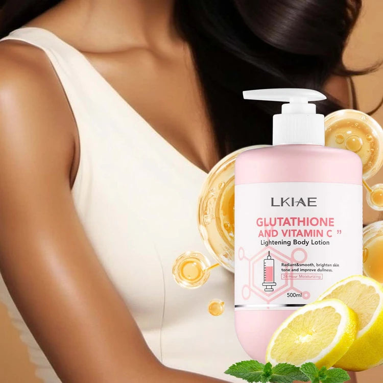 OEM Private Label Best Organic Vitamin C Moisturizing and Whitening Body Lotion 500ML